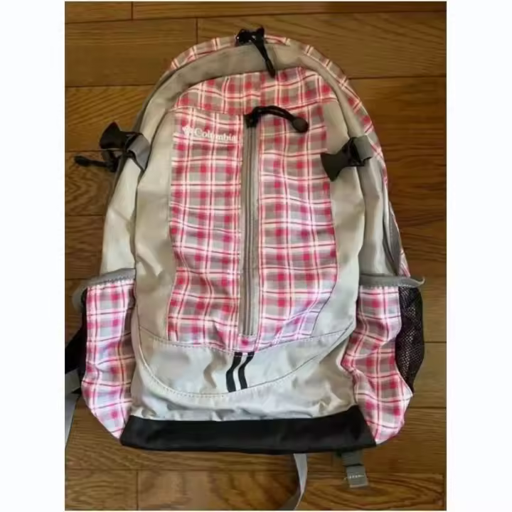 Bolso escolar Y2k de Color contrastante, mochila de nailon para exteriores, bolsas de viaje rosas de diseño de moda 2024C - 1
