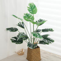 Hoja De Palma Verde Artificial Monstera Para Decoración De Hogar Y Jardín Para Sala De Estar Y Dormitorio Balcones Material Plástico Estilo Tropical - details 3