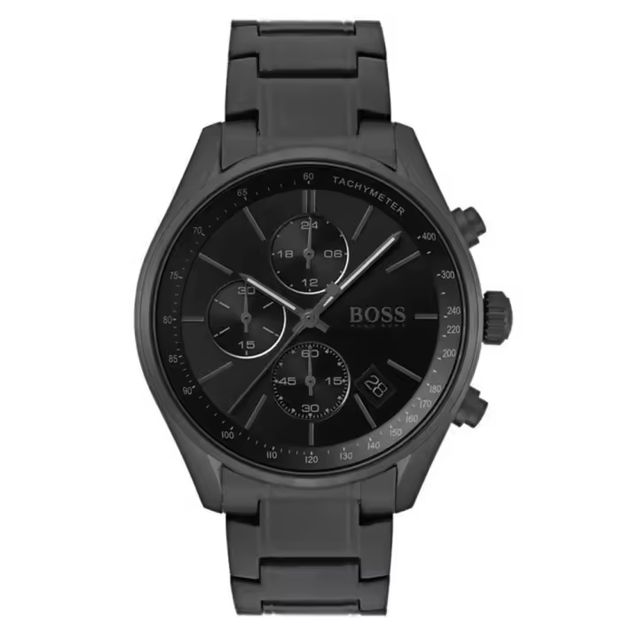 Reloj de Hombre HUGO BOSS 1513676, Esfera Negro de 44 MM + Caja de Regalo Elegante - 1