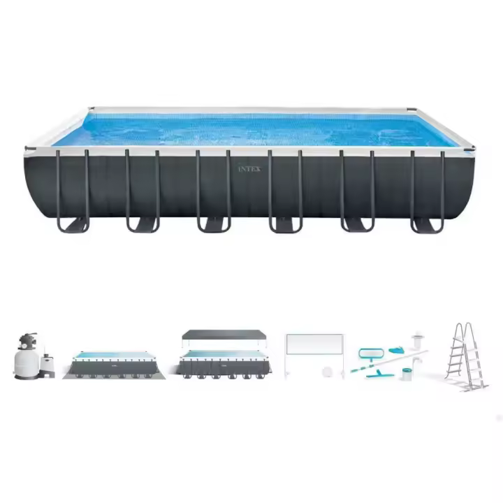 Intex Piscina Elevada Rectangular Ultra Xtr Con Clorador Acero 732x366x132 Cm - 1
