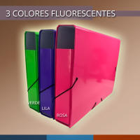 Carpetas de Proyecto Fluorescentes  A4  5cm  Pack de 1ud  3uds  9uds  24uds Carpetas Archivadoras de Cartón con Goma Elástica  3 Colores  Universidad  Oficina  Escuela  Marca EL FUTBOLIN - details 0
