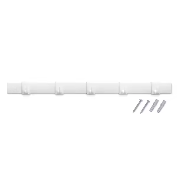 Percha Colgador Múltiple 5 Ganchos Móviles Blanco Inofix 3075 - 1