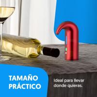 Decantador eléctrico, decantador portátil automático, recargable por USB, incluye tubo de silicona y cable de carga USB, filtro y botón de encendido/apagado, batería de 1500 mAh - details 4