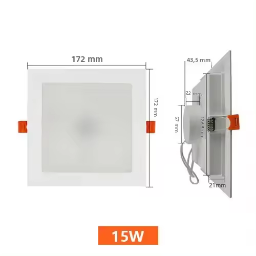 Benexmart Downlight LED Inteligente 15W WiFi Zigbee Luz De Techo Recubierta Cuadrada Controlable Con Tuya Alexa Google Home RGBCW - 1