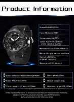 Reloj Deportivo Para Hombre SANDA Marca Popular Dual Pantalla Electrónica Multifuncional Impermeable LED Con Alarmas Y Cronógrafo - details 7