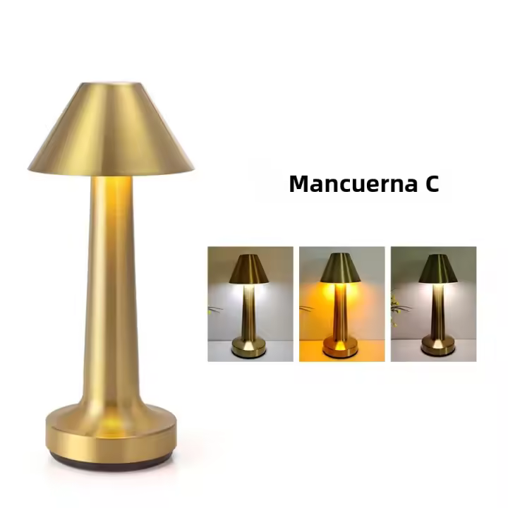 Lámpara De Mesa LED Portátil Con Sensor Táctil Recargable Luz Nocturna Para Mesa De Comedor Hotel Nightstand Lámpara De Noche Para Dormitorio Decoración Moderna - 1