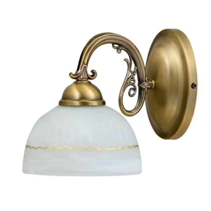 Aplique Pared E27 Cristal Bronce Estilo Clásico Metal IP20 FLOSSI  RABALUX - 1