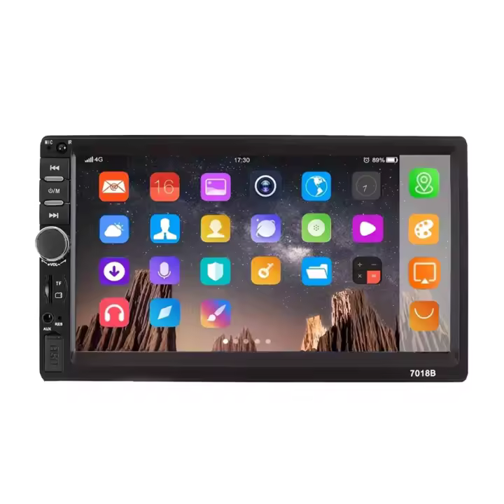 Reproductor Estéreo para Coche de 7 " - CarPlay 7018, Sonido Estéreo de 90 dB, reproducción multimedia MP5 with Mando a Distancia por infrarrojos, adoptado para varios vehículos. - 1