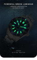 Reloj De Diversión Para Hombre CADISEN 38mm Japonés NH35A Mecánico Vidrio De Zafiro Date Luminoso 200M Impermeable Acero Inoxidable - details 6