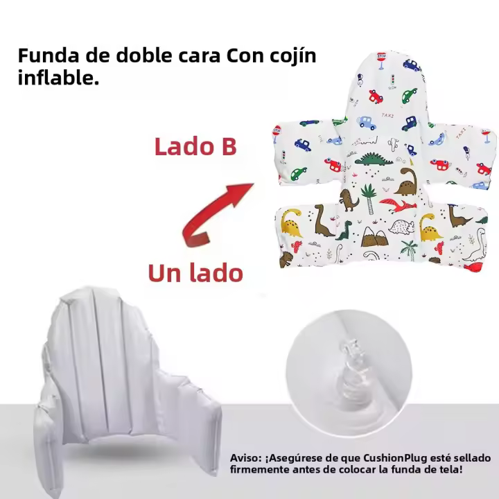  Funda De Cojín Para Silla De Comedor Infantil Con Estampado De Bebé Inflable Funda De Cojín Para Asiento De Niños Accesorio Para Bebés - 1