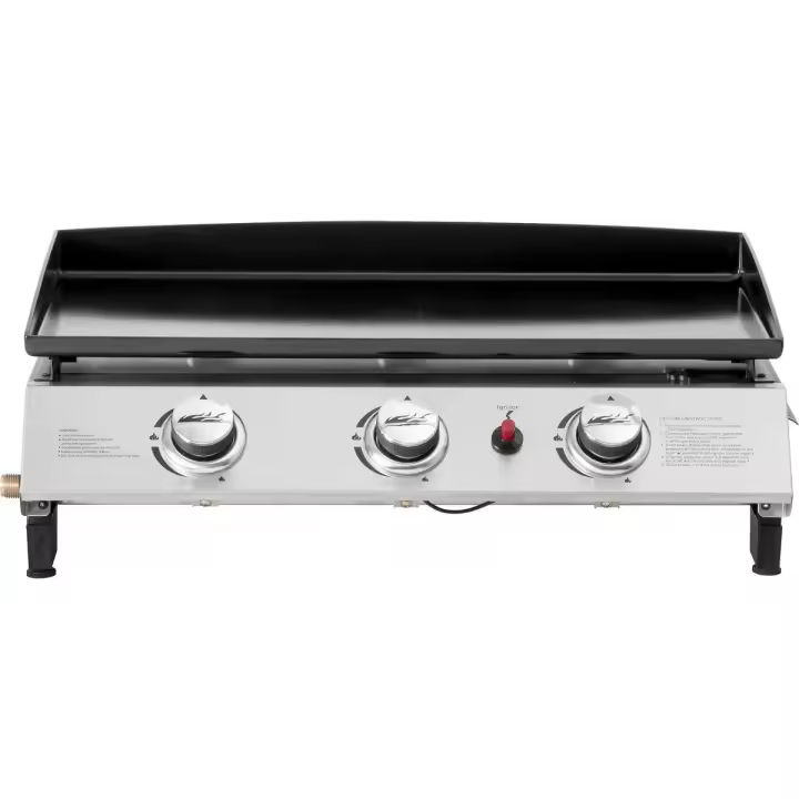 Plancha de gas 3 fuegos "Jolly" - 7,5 Kw - Gris - 1