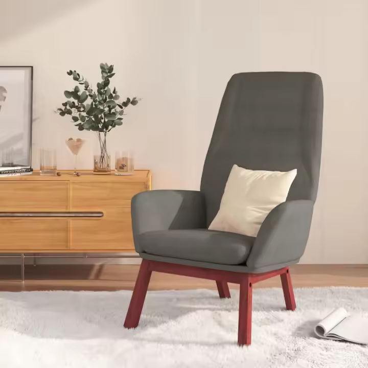 vidaXL Sillón de relax de tela gris claro - 1