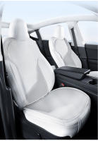 Cubierta De Asiento De Seda Hielo Blanca Para Tesla Model Y Y Model 3 2025-2018 Ventilación Disipación De Calor Previene Manchas Accesorios Internos - details 10
