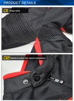 Chaqueta De Motocicleta Para Hombre Y Mujer Transpirable Y Anti-caída Con 5 Protecciones De Esponja Moto Cross Verano Talla M-3XL Colores Rojo/Gris - details 11