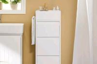SoBuy BZR29-W Armario Auxiliar Baño Blanco con 3 cajones 30 x 30 x 90 cm Blanco ES - details 0