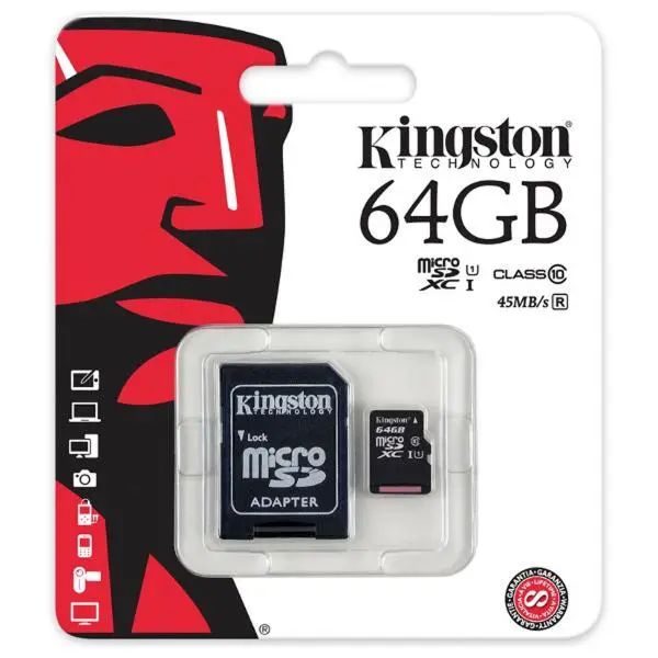 Tarjeta de memoria Kingston microSD de 64 GB - 1