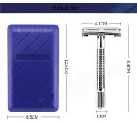 Afeitadora Manual Para Hombre Barbero Doble Final De Acero Inoxidable Cuchillas De Acero Inoxidable Para Barbero Con Cuchillas - details 1