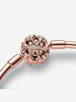 Pandora Moments - Baño de Oro Rosa de 14 K Pandora - VENTA FINAL-Bracalete with Cierres de COPO de Nieve brilliant - details 3