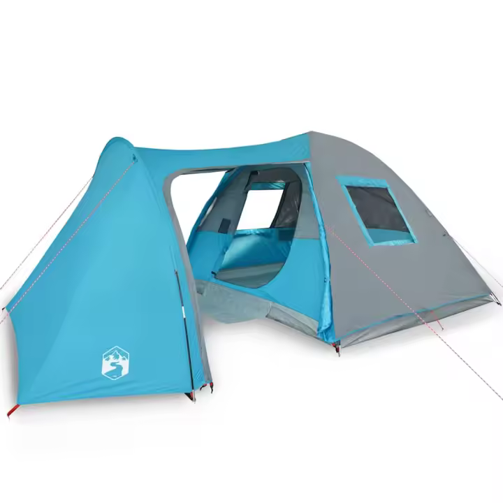 vidaXL Tienda de campaña familiar iglú 6 personas impermeable azul - 1