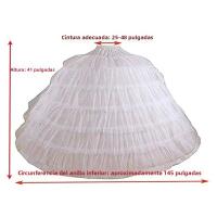 Aros De Boda Vestido De Novia Accesorios De Encaje Crocheted Polyester Quinceanera Aros De Bajo Vestido Underskirt Slip - details 0