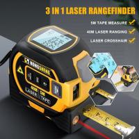 Medidor De Láser Y Cinta Métrica 3 En 1 Dispositivo De Medición Para La Construcción Medidor De Distancia Digital LCD Con Cinta De 5M Y Medidor Láser De 60M - details 0