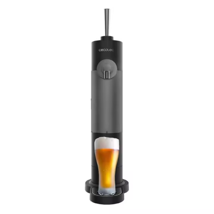 Cecotec Dispensador de Cerveza Portátil para Latas y Botellas BeerFlow 500. Funciona con Pilas AA 1,5V, Control de Espuma - 1