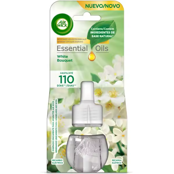 Air Wick Eléctrico - Recambio Ambientador para Casa con Aroma a Flores Blancas White Bouquet - 1