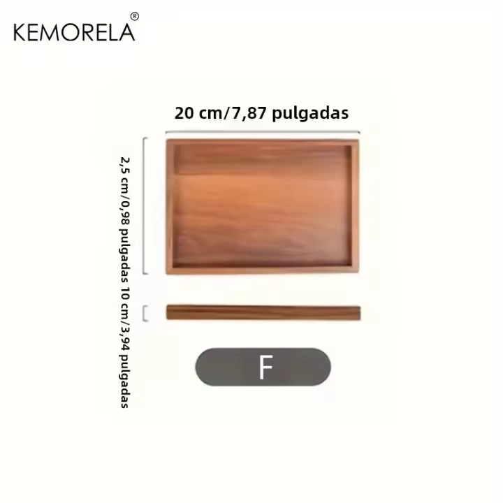 1PCS Cajita De Almacenamiento Rectangular De Madera Retro Para Comida Y Té En Hotel Servicio De Mesa Ecológico Japones Estilo - 1