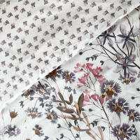 Funda Nórdica Reversible Violetas 100% Algodón, Estampado Floral Grande y Pequeño, 2/3 Piezas, Disponible en 90/135/150 cm + Fundas de Almohada a Juego - ALO HOME - details 1