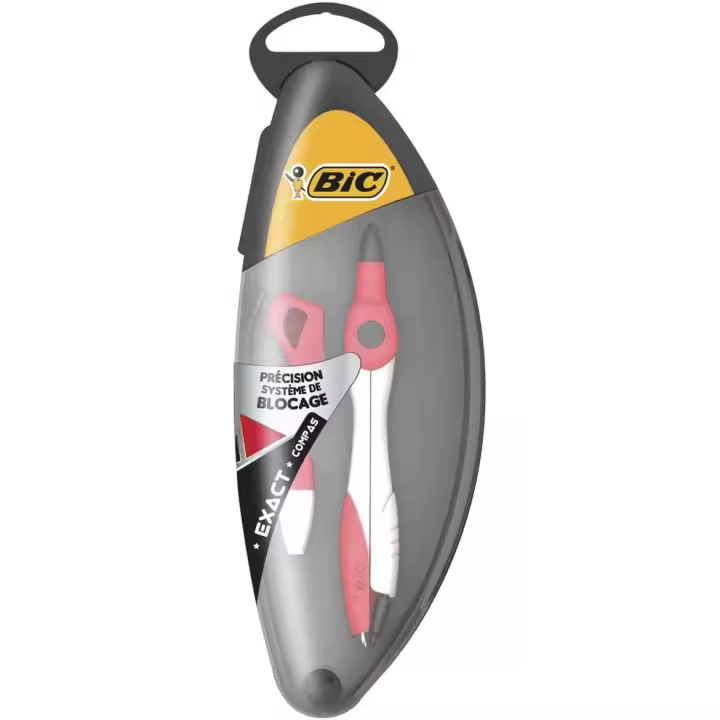 BIC Exact Compás para Portaminas o Lápiz - Cuerpo de Metal - 1
