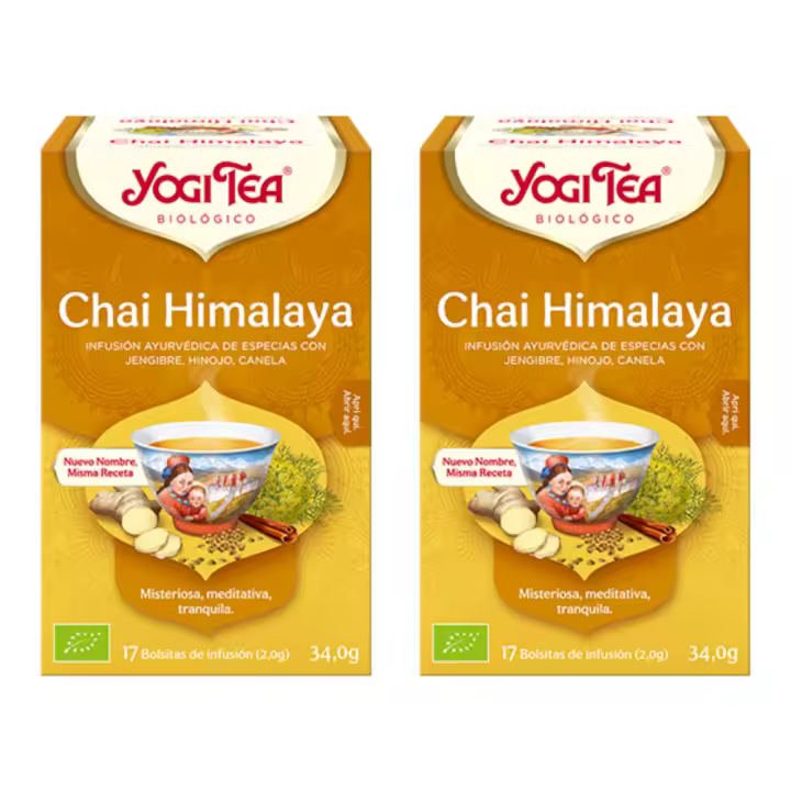 Té Chai Himalaya | Packs 2 |  Danza y relajación | 17 bolsitas de infusión | YogiTea - 1
