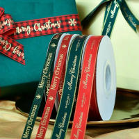 Cinta De Navidad De 5 Metros 15mm 25mm Satinada Para Embalaje De Regalos Y Decoración De Navidad DIY Artesanía Hecha a Mano - details 2