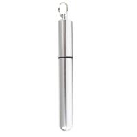 Bolígrafo De Hilo Pequeño De Acero Inoxidable Portátil Botella Aluminio Esterilla Llavero De Dientes Y Preguicas Recipiente Para Hilo Y Tabaco - details 3