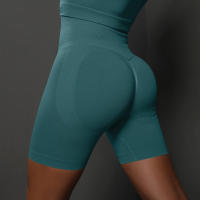 Shorts De Yoga Para Mujer Deporte Cortas De Cintura Alta Sin Costuras Para Gimnasio Y Ciclismo Elevador De Glúteos Fitness - details 28