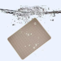Alfombra De Arenero Para Gatos Doble Capa Antideslizante Resistente Al Desgaste Y Al Agua Para Caja De Arenero Grande Matriz Filtro Para Mascotas - details 7