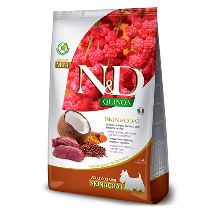 Farmina N&D Quinoa Skin & Coat de Venado para Perros Mini 2,5kg - 1
