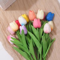 5/10Pcs Bouquet De Tulipes Artificiales PE Espuma Flores Falsas Para Decoración De Bodas Ceremonias Hogar Jardín Decoración De Fiesta - details 6