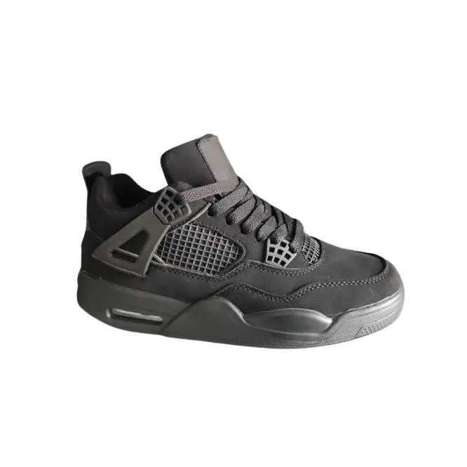 Mº055 NEGRO MARCA PERVERSA BASKET zapatillas de skate clásicas retro 4 para MUJER, zapatillas deportivas de baloncesto, zapatillas informales para correr y caminar, - 1