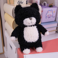 Muñeco De Peluche Gato Para Té En Colores Negro Gris Marrón Y Blanco Suave Regalo Perfecto Para San Valentín Cumpleaños - details 7