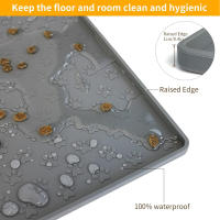 Alfombrilla Para Mascotas De Silicona Anti-salpicaduras Apta Para Pequeñas Medianas Y Grandes Ratas De Alimento Y Agua - details 0