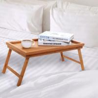 Mesa plegable de madera bandeja con patas plegables para desayuno en la cama o usar como mesa de Tv ,bandeja de ordenador portátil bandeja de aperitivos. Escritorio bandeja de comedor 50 x 30 x 22cm - details 4