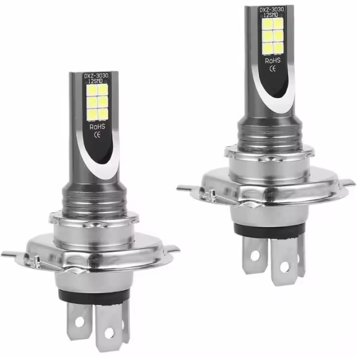 uds H4 Bombillas de faros LED en una caja, carro de lámpara LED 50W/14000lm/IP68 impermeable, luz antiniebla 2 bombillas 6000-6500K luz blanca - 1