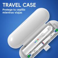 Cepillo De Dientes Eléctrico Giratorio Con 3 Modos Recarga Rápida USB Tiempo De Cuento Estuche De Viaje Y 2 Cabezas De Cepillo - details 3