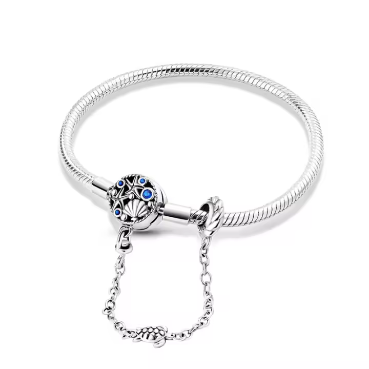 Pulsera de Cadena de Mariposa en forma de Corazón de Plata 925 Chapada en Cobre ajustado para pulseras de joyería de Mujer (Come Dos piezas y obtener Una al azar, se Debre Tres piezas) - 1