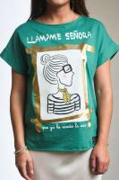 Camiseta Señora de  Anabel Lee. La camiseta SEÑORA destaca por su colorido, elegancia y comodidad. ¡¡¡¡Lo tiene todo!!!! Un tono verde esmeralda que transmite sofisticación y una amplia gama de emociones positivas. Pasando por la comodidad del algodón - details 0