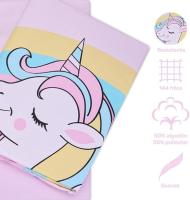 DECASATEXTIL Funda Nórdica Infantil Cama 105 -Juvenil – 3 Piezas – Funda nordica 180x255cm Bajera y Almohadón – Reversibles - Algodón/Poliéster- Suave Transpirable- Pretty Rosa Cama 105 - details 2