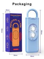 Alarma De Defensa Personal 130DB Con Luz LED Antiwolf Para Niñas Y Mujeres Llavero De Alarma De Pánico Emergencia En Azul - details 6