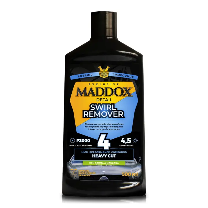 Maddox Detail - Swirl Remover - Pulimento Para Arañazos de Coche. Reparador Arañazos Coche, Quita Arañazos Coche y Marcas de Lavado de la Pintura, 500 ml - 1