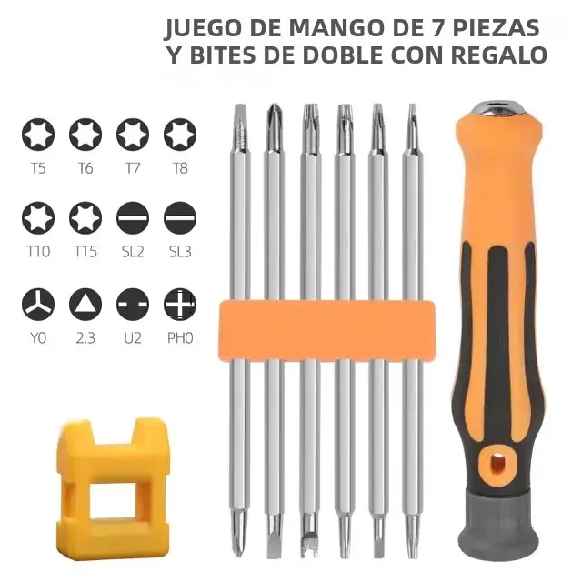 Juego De Destornilladores De Precisión 12 En 1 Con Bits De Torx Y Phillips Mini Herramienta De Reparación Portátil Para Drones Gafas Cámara PC - 1