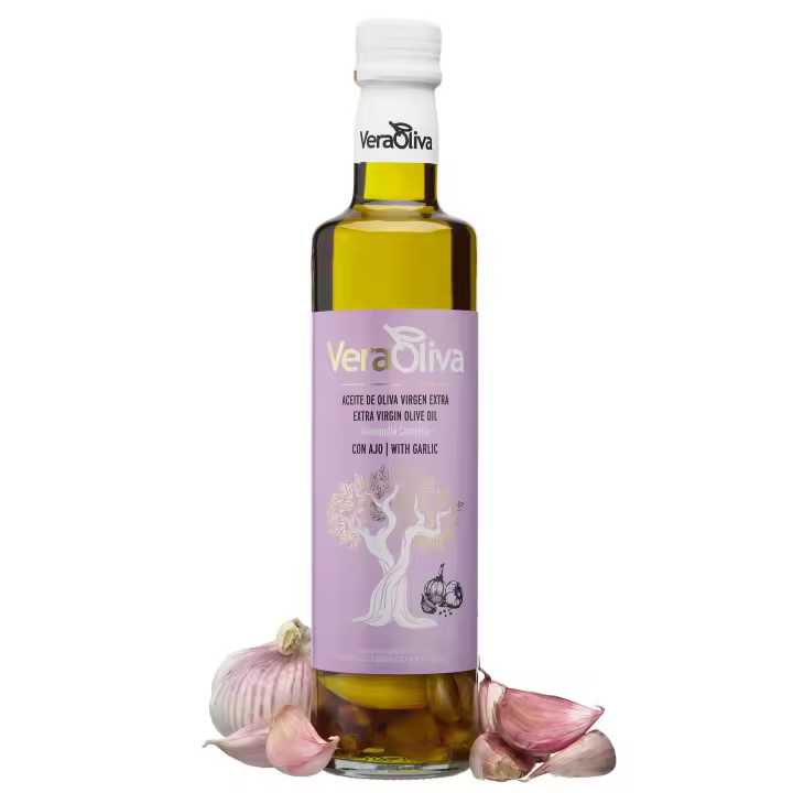 Aceite de Oliva Virgen Extra con Ajo Veraoliva - botella cristal 500ml - AOVE Premiado - 1